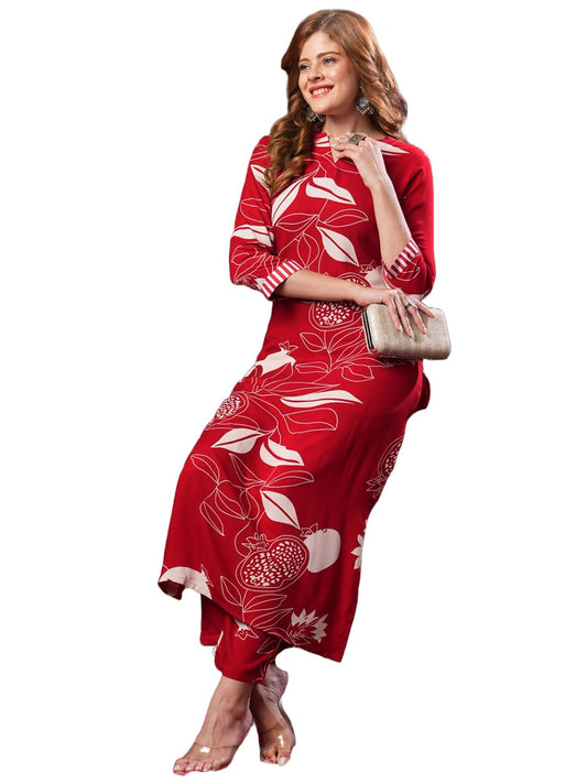 ANNI DESIGNER Rayon Blend Women Kurta & Pant