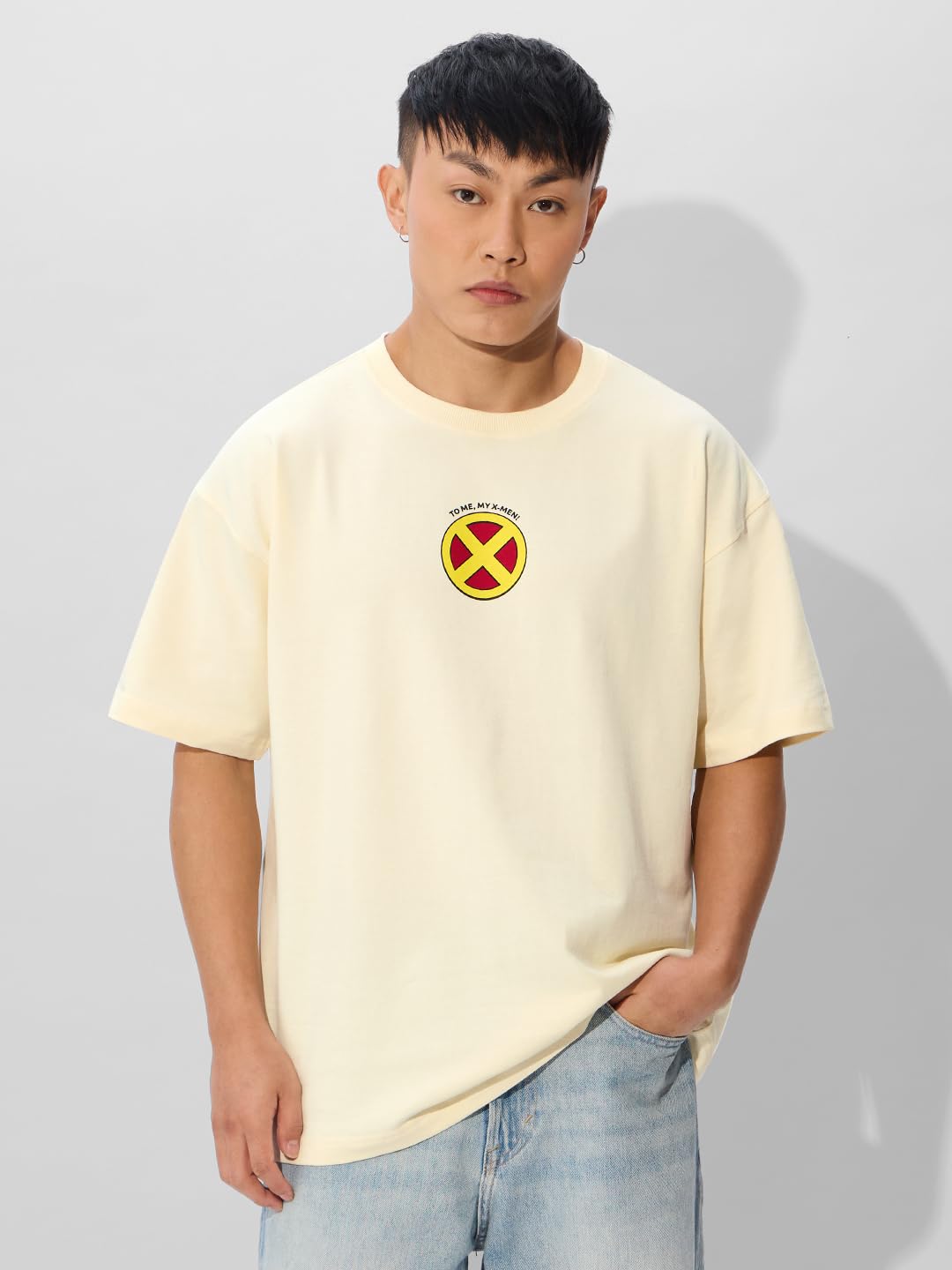 The Souled Store Official X-Men Originals: The Team Oversized T-Shirt for Men Boys Cotton Casual Half Sleeves Baggy Loose Fit Dr