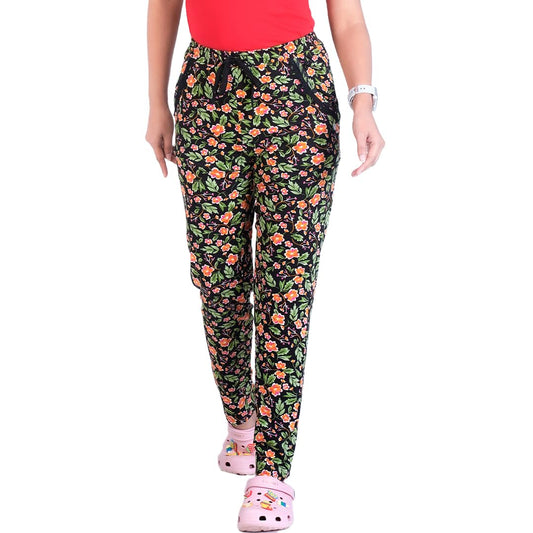 Rupa COLORS Playsure Printed Pyjama for Women Leisurewear, Floral Print Loungewear