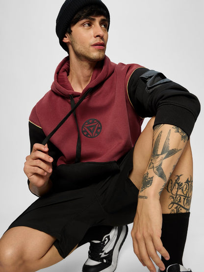 The Souled Store Official Iron Man : Arc Reactor Men and Boys Long Sleeves Hooded Neck Cotton Oversized Hoodies