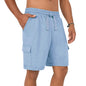 Nobero MenS Cargo Shorts (1M-Bwsh-R0082_Powder Blue