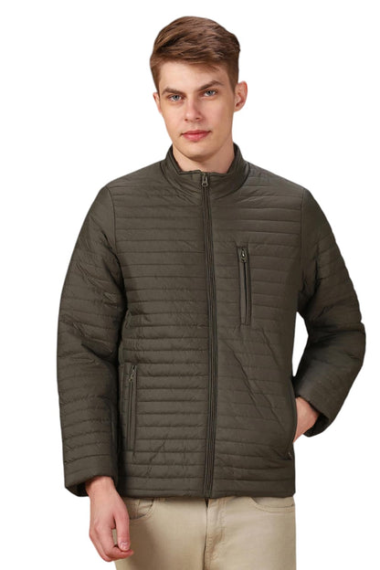 Dennis Lingo Men Solid Polyester Regular Fit Full Sleeves Puffer Jacket