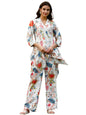 Dhruvi Trendz Casual Regular Fit Rayon Floral Ethnic Co-Ord Kurta Set For Women (Available In 2Xl And 3Xl) (Dt-W1848&Tr905_White