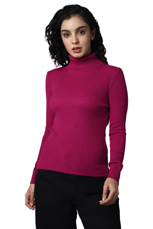High Star WomenS Acrylic Round Neck Pullover Sweater (Hswsww23021_Mc13_Multicolored5