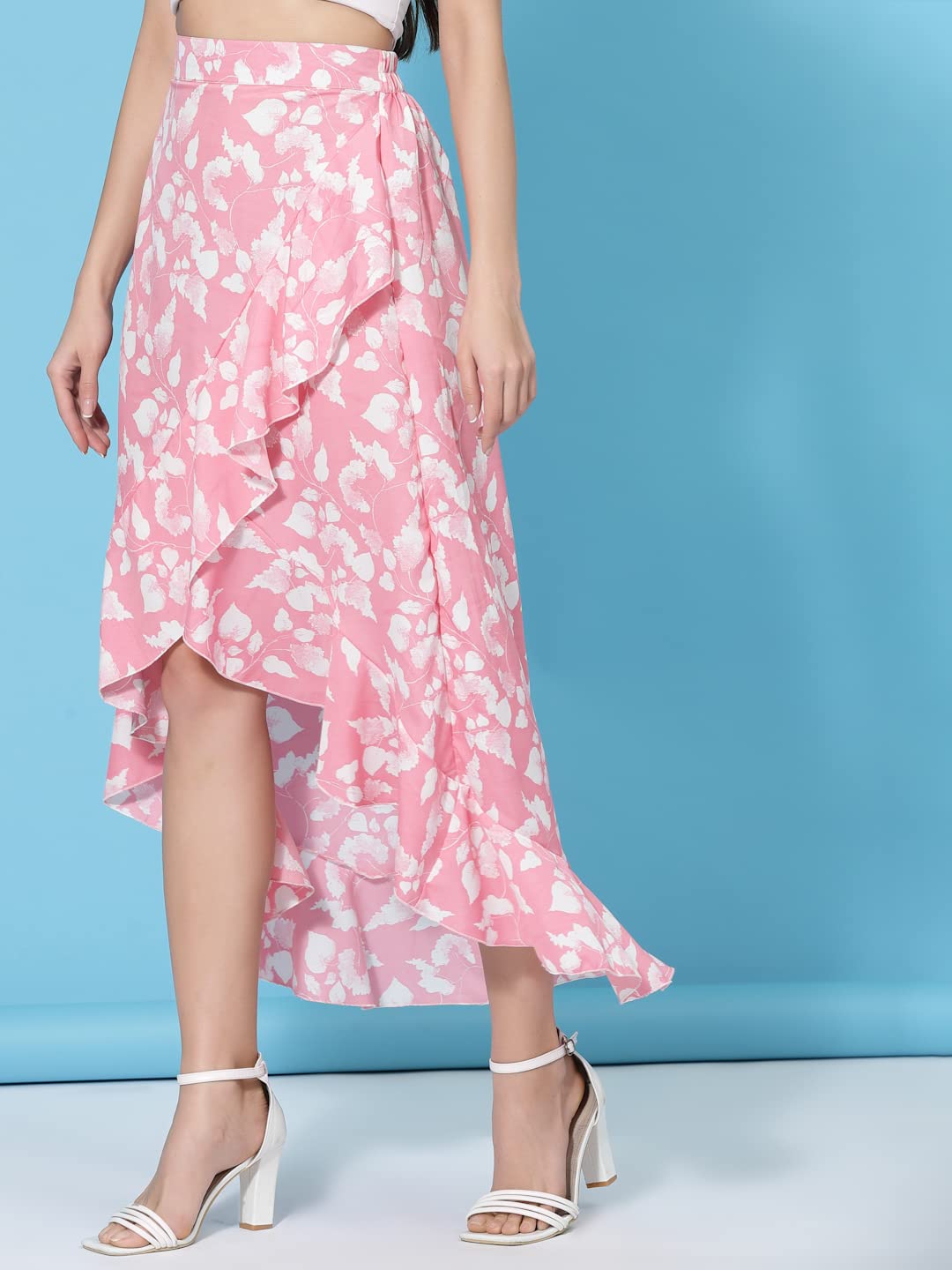 OOMPH! Long Skirts for Women Pink - msk005