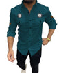 Kadiyu Double Pocket MenS Casual Fit Formal Shirt - Stylish And Comfortable Dress Shirt For Work And Everyday Wear