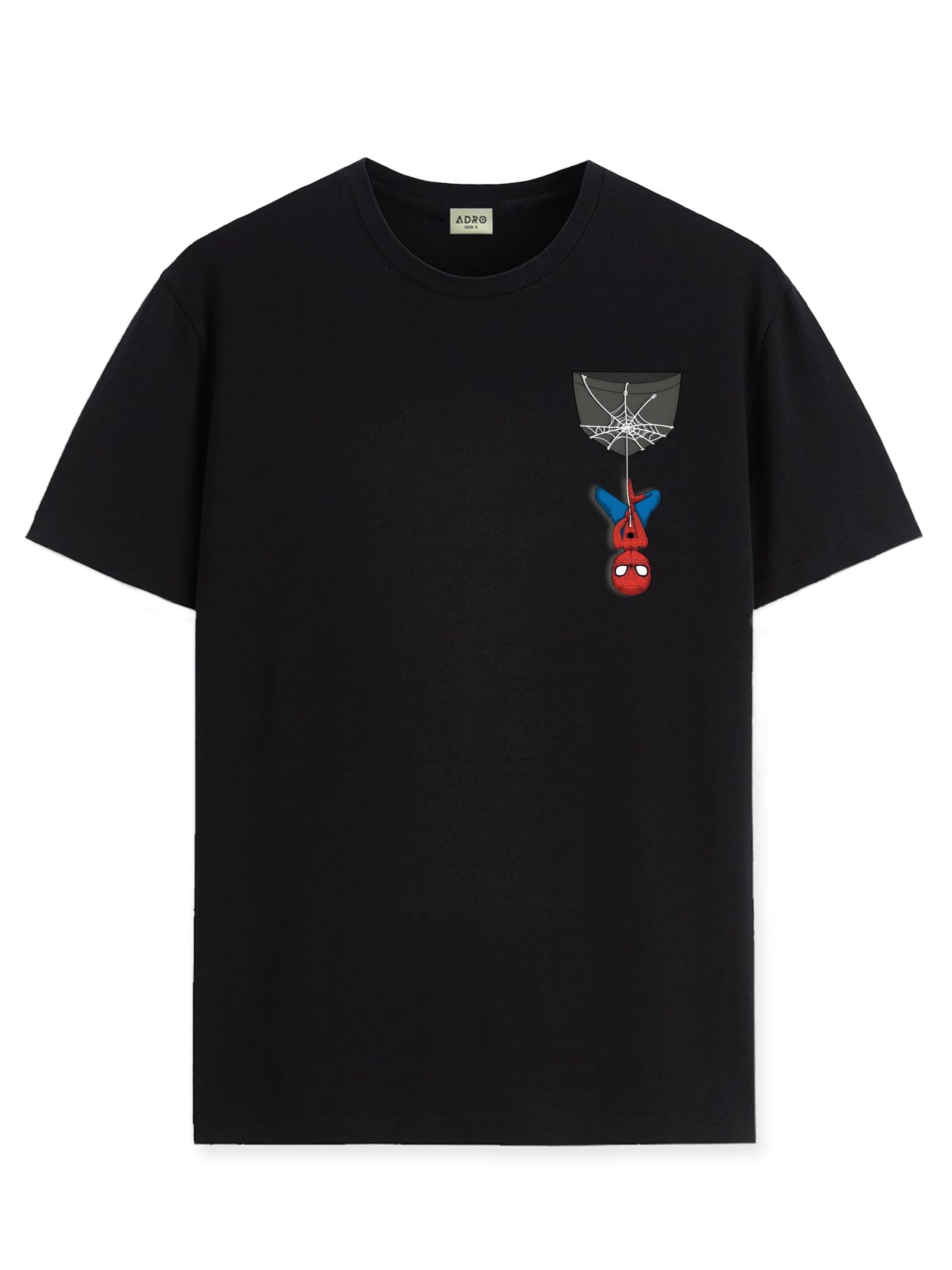 ADRO Tshirt for Men | Anime T Shirt for Men | 100% Cotton Tshirt | Graphic Printed T-Shirt | Chest Printed Tshirt | Spiderman Ts
