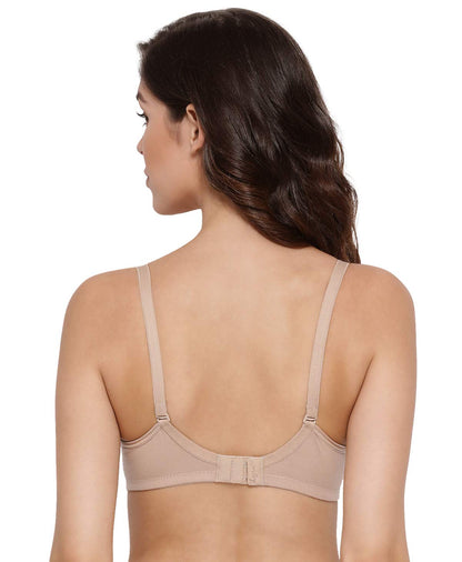 Lyra Womens Cotton Rich Soft Padded Non Wired Solid Full Coverage Bra
