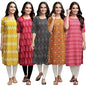 Pinkmint WomenS Crepe Digital Print Straight Kurta (329-337-373-333-328-L) [Pack Of 5]