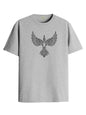 ADRO Mens Solid Regular Fit T-Shirt (RN24-BIRD-GR_Grey