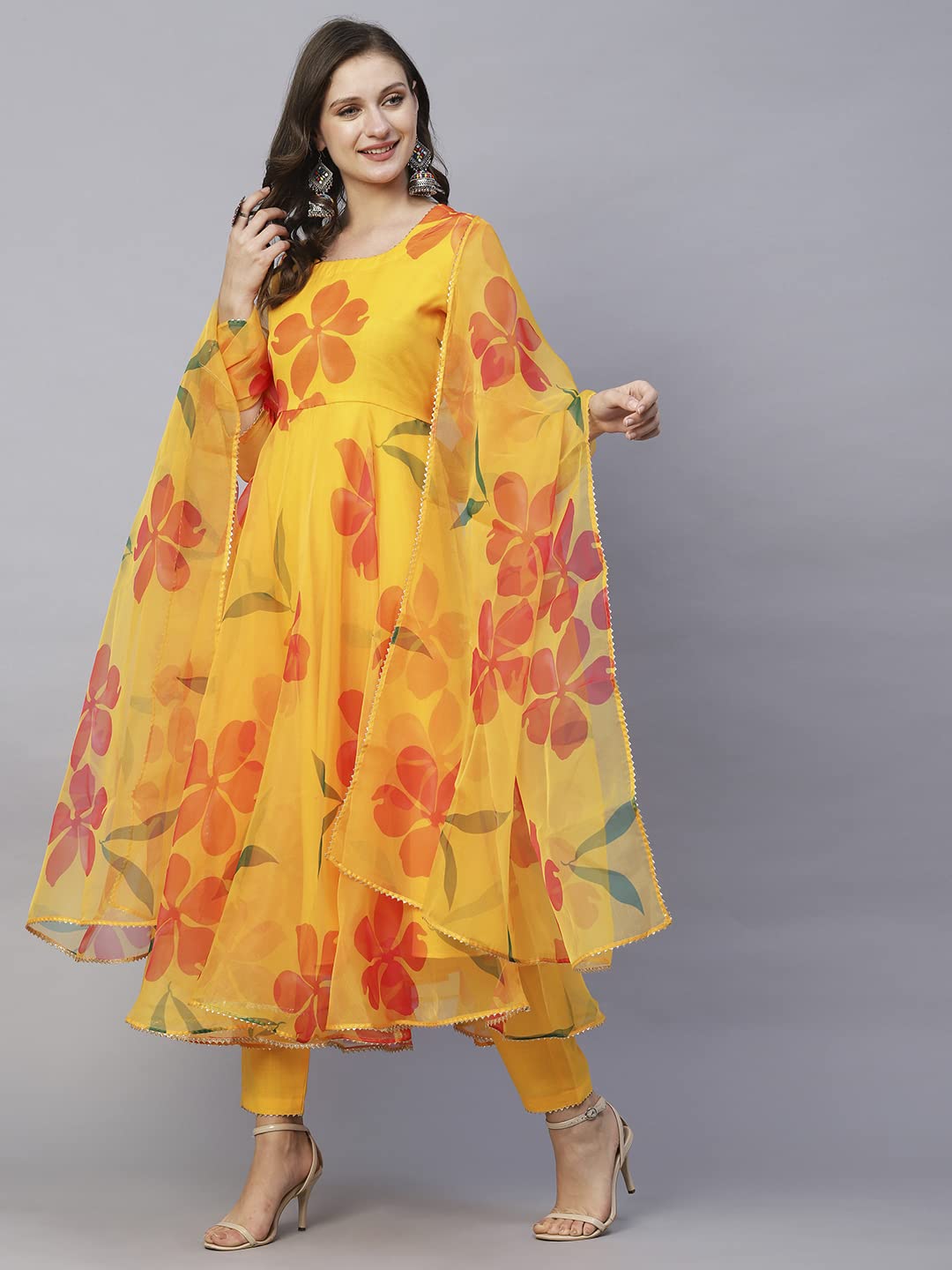 ANNI DESIGNER Organza Women Kurta With Pant & Dupatta