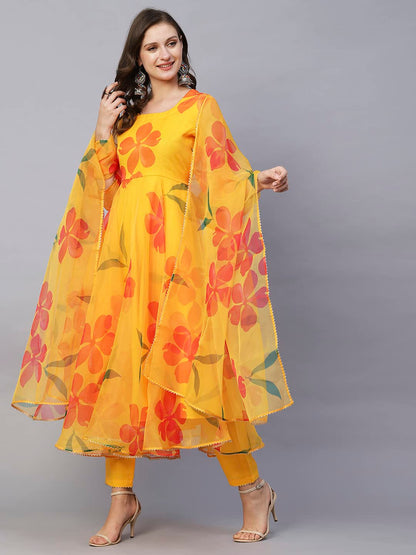 ANNI DESIGNER Organza Women Kurta With Pant & Dupatta