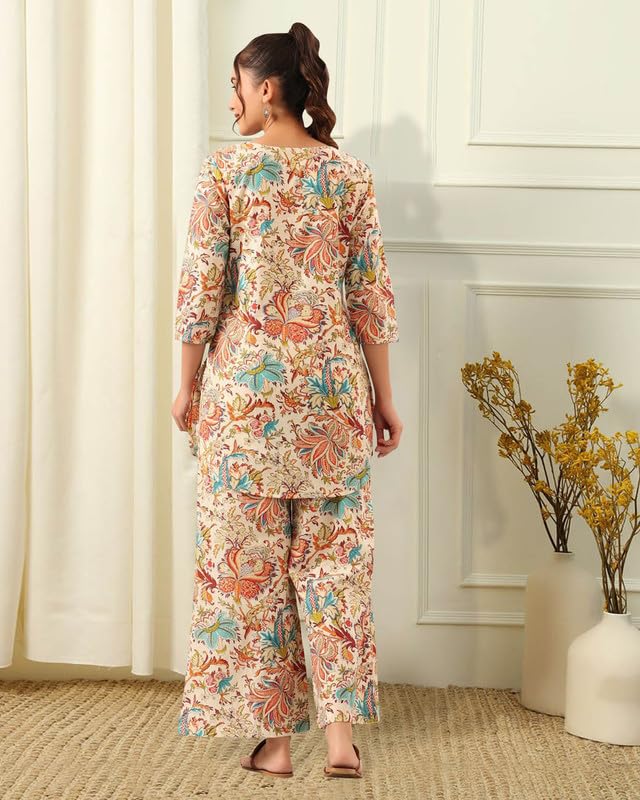 I ENTERPRISE Women Kurta Set for Women || Co-Ords Set || Kurta Pant Set || Coordinate Set || Summer Suit || Printed Kurta with Pant