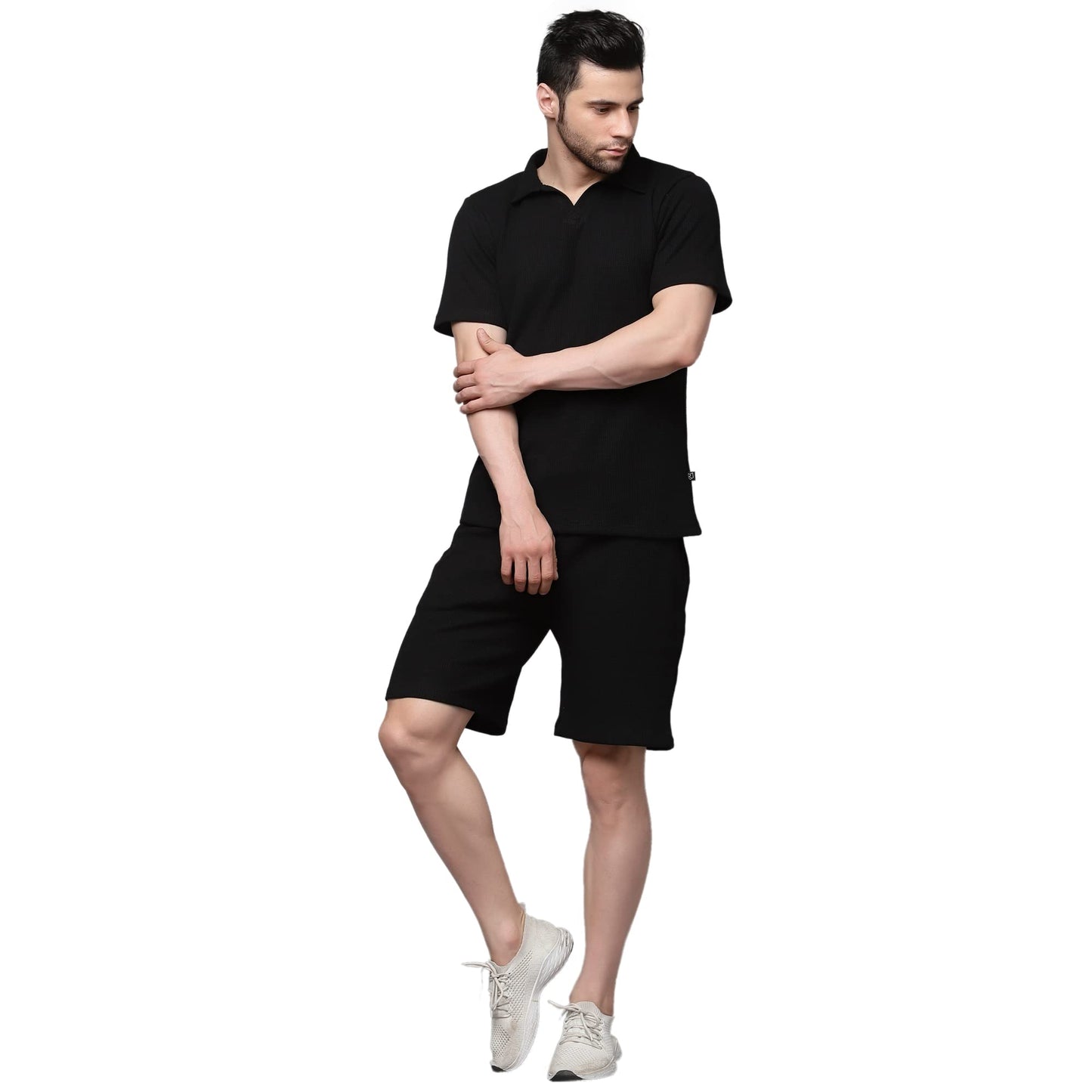 Rigo Waffle Knit Self Textured Co-Ord Set For MenS | Night Suit Set For MenS | Lounge-Wear Nightdress Pajama Set For MenS | N