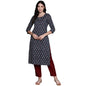 anubhutee Women's Cotton Floral Maroon Straight Kurta