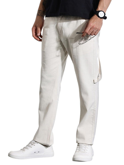 Thomas Scott Loose Fit Beige Clean Look Jeans for Mens