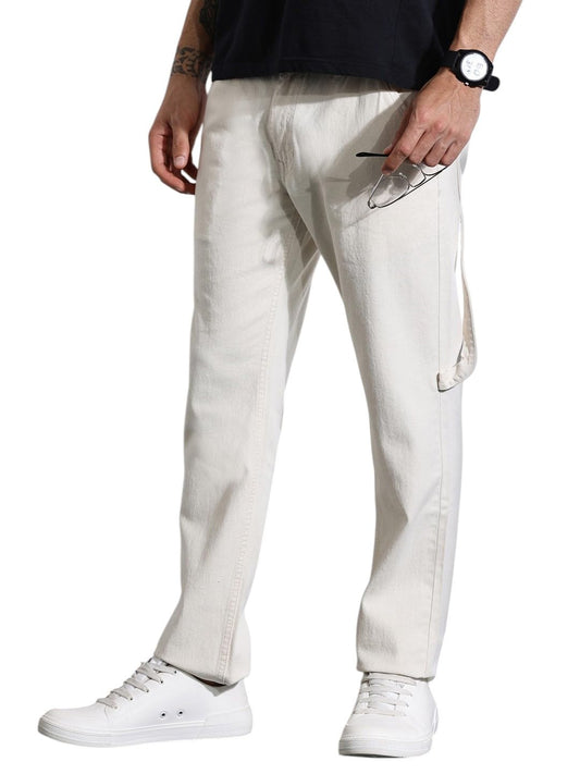 Thomas Scott Loose Fit Beige Clean Look Jeans for Mens