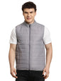 Turtle Men Grey Solid Sleeveless Nylon Windcheater Jacket