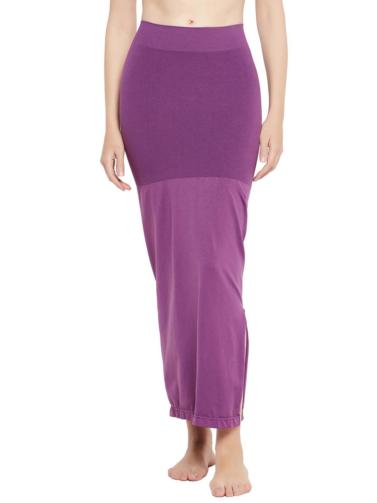 Clovia Women'S Petticoat Style Saree Shapewear With Side Slit (Sw0023A15_Violet_Xxl)