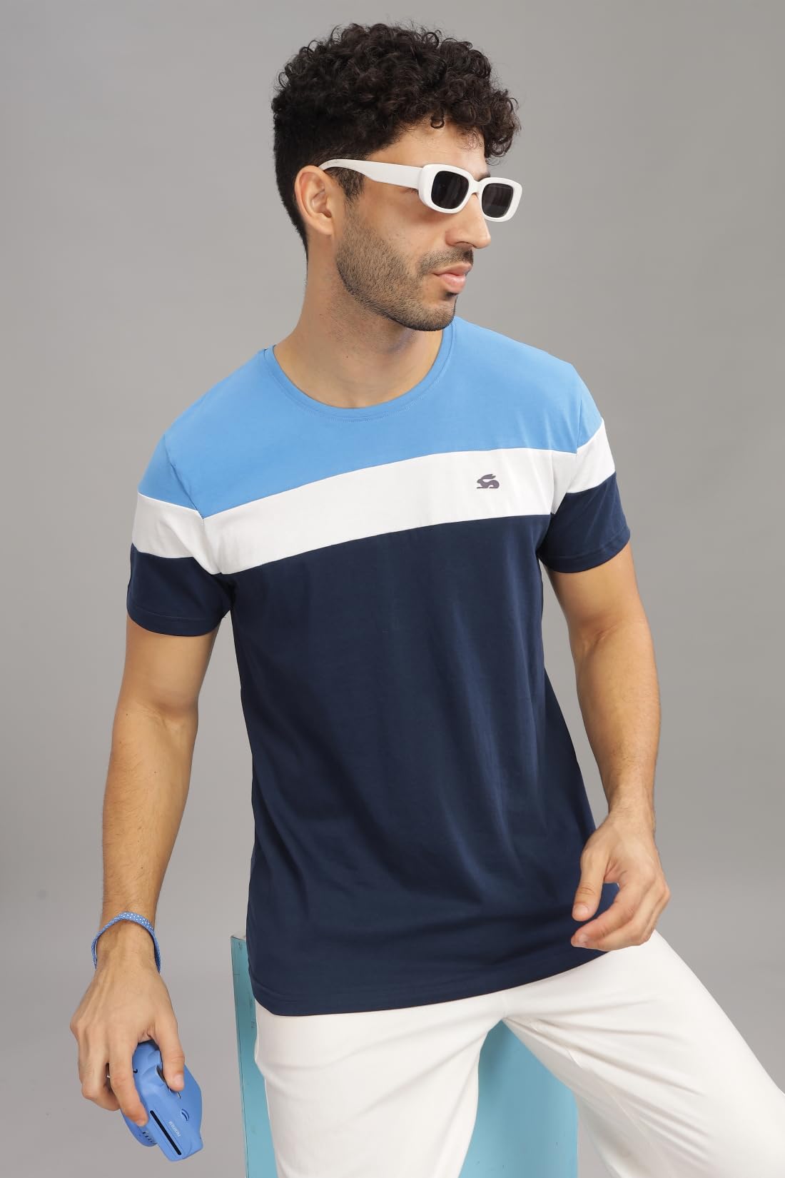 ADRO Tshirt for MenMulti Color T-Shirt for MenCotton T-ShirtMens TshirtRN8-24-SKWHNB