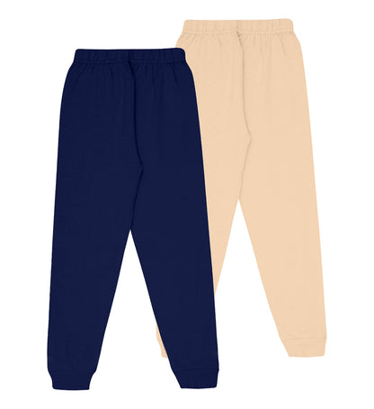 Kyda Kids Girls Cotton Printed Track Pants With Pocket (Pack Of 2)
