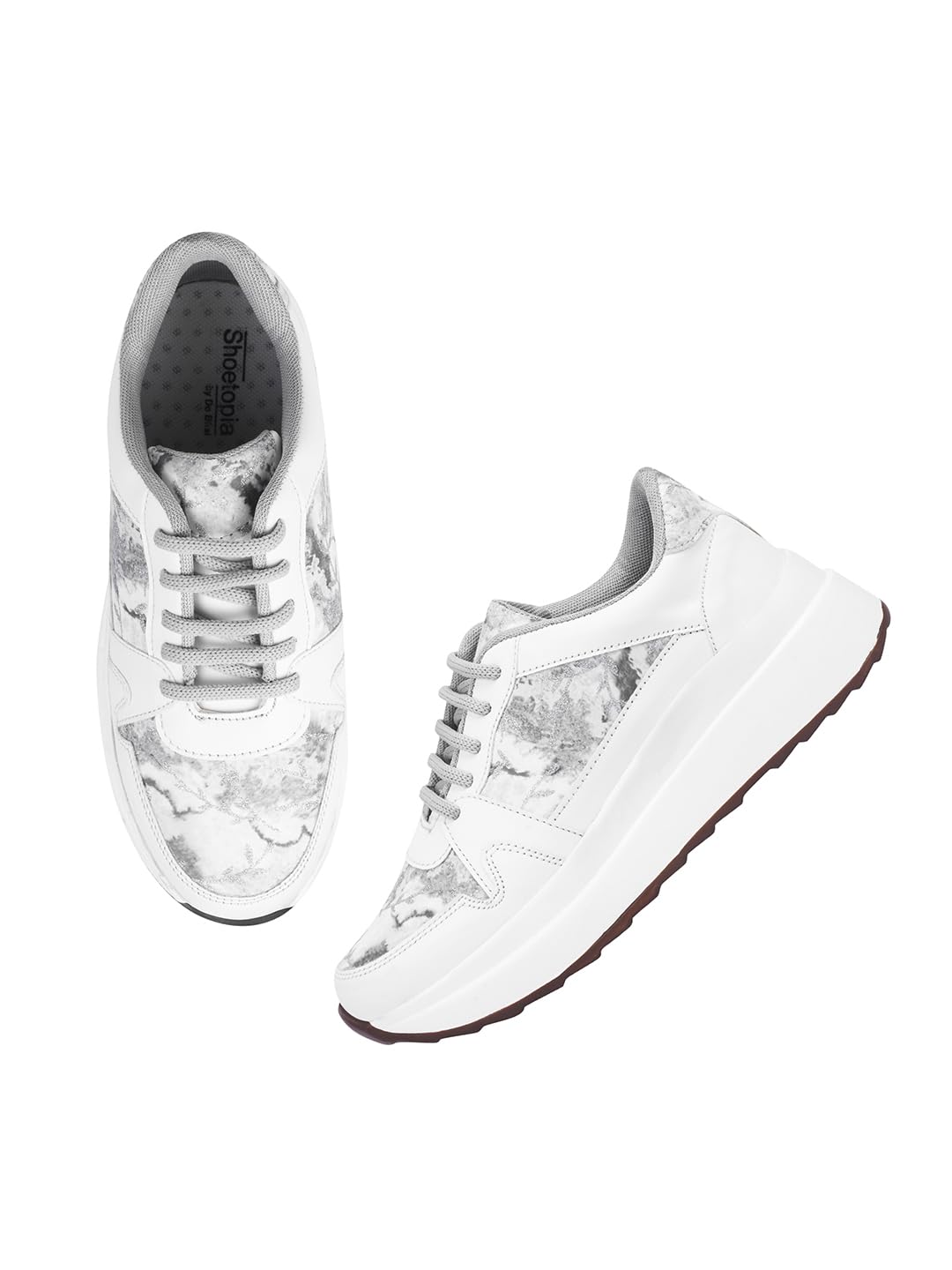 Shoetopia WomenS Flat Sneakers Grey