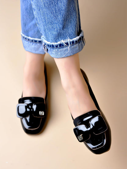 Shoetopia Bow Detailed Black Marry Janes For Women & Girls /Eu39