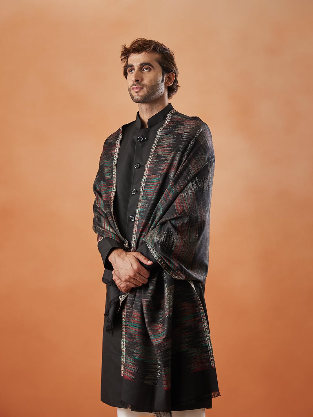 Pashmoda Men Rukhsaar Kaani Stole (Size 71x203 cm)