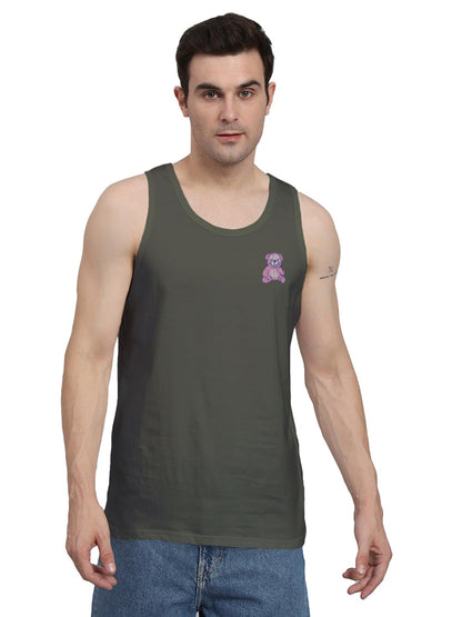 Peppyzone Mens S to 5XL Designer Men Vest Teddy Printed Cotton Sando/Baniyan/Ganji for Men and Boys - Perfect for Gym Workouts,