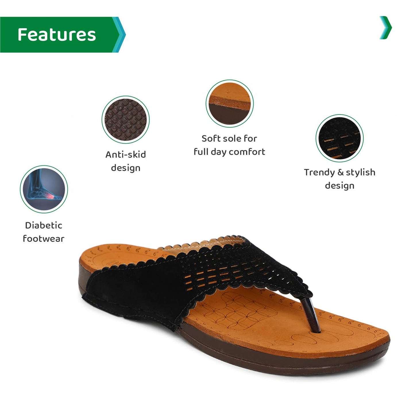 Ortho Joy Doctor Slipper For Women || Orthopedic Fashionable WomenS Slipper