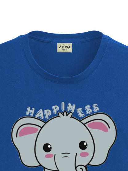 ADRO T Shirts for Boys & Girls | Elephant Printed T-Shirt | Ages 3-14 | 100% Cotton Round Neck Tshirt for Boys |KRN-L2-FINDS-RB-