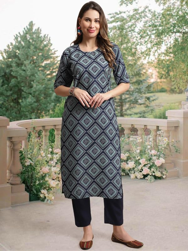 Pinkmint Straight Crepe Kurta & Pant For Women Ethnic Kurta Set For Women (Pack Of 3)