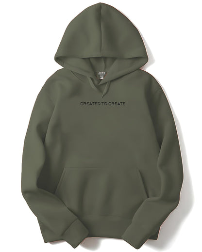 ADRO Mens Printed Hoodies in Premium Cotton Fleece 340 GSM (H23-M-CRE-OL_Olive)