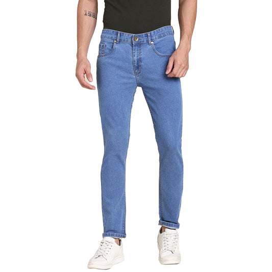 Dennis Lingo Mens Slim Fit Stretchable Denim Solid Jeans (Indigo)