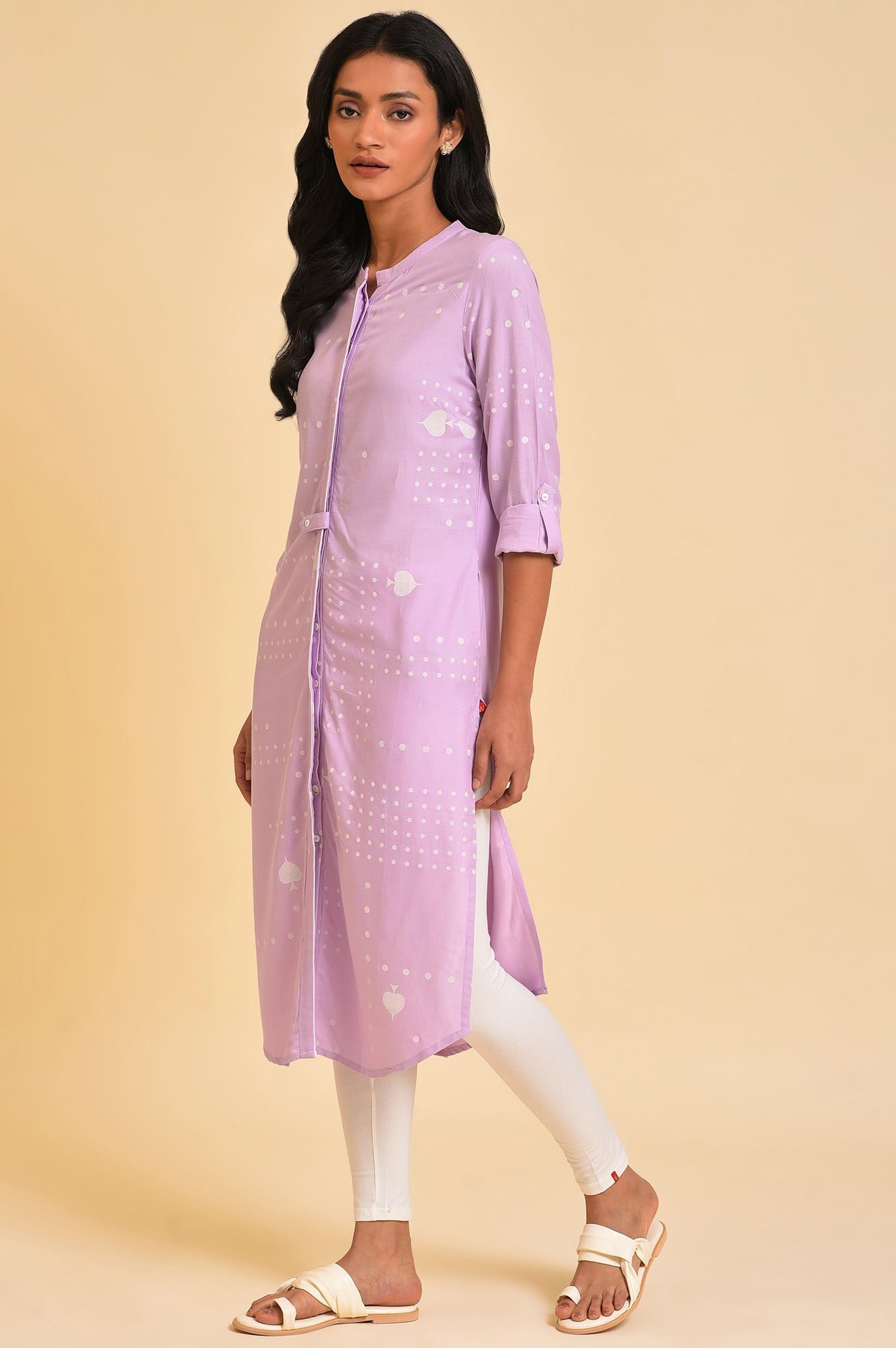 W For Woman WomenS Viscose Regular Kurta (23Few18951-120110_Purple