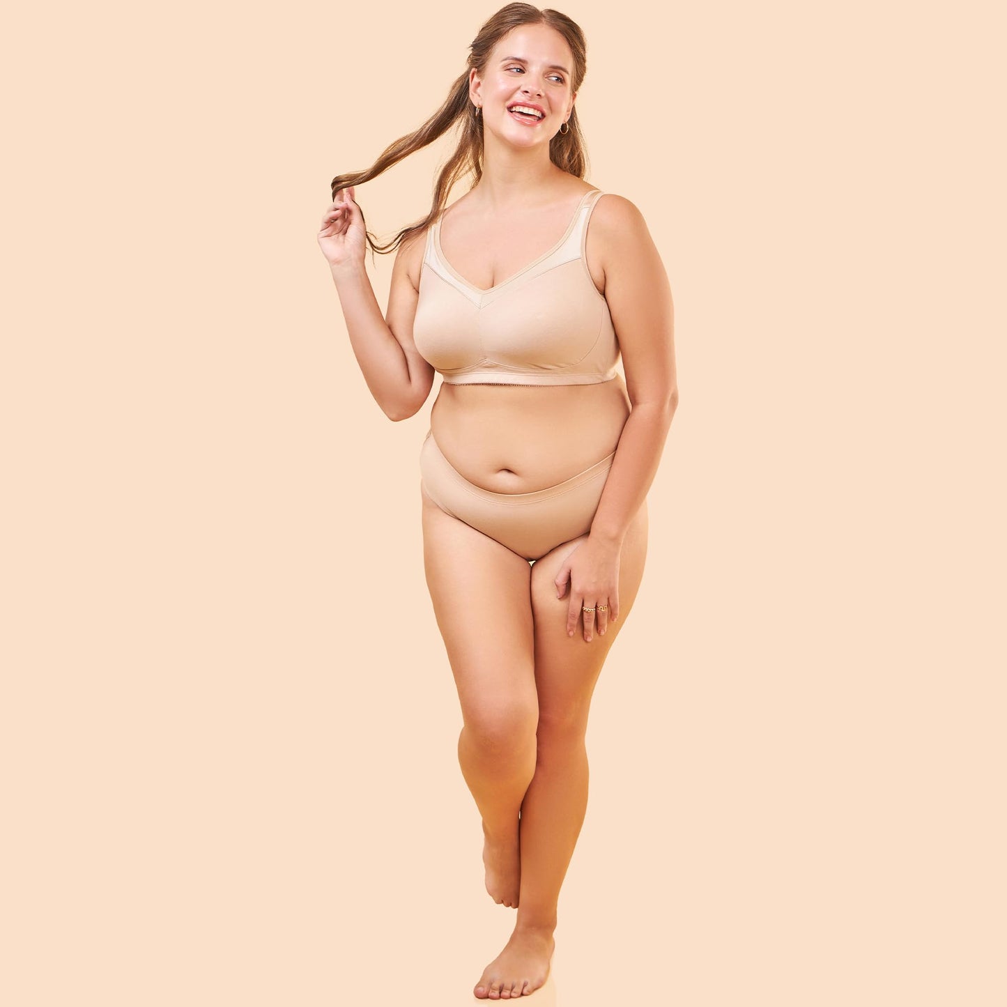 Enamor A112 Smooth Super Lift Classic Full Support Bra - Stretch Cotton, Non-Padded, Wirefree & Full Coverage