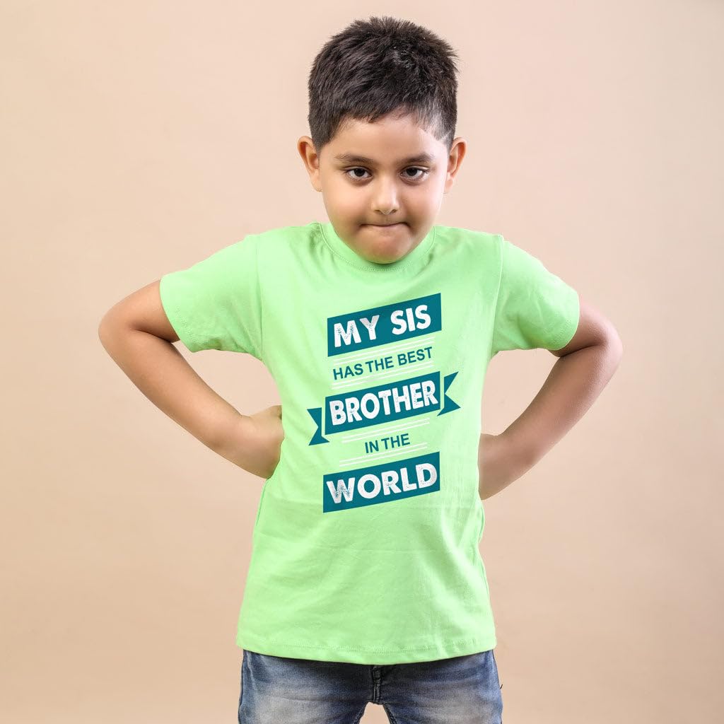 Bon Organik Boys Regular Fit T-Shirt (24RAKHI6086_Brother