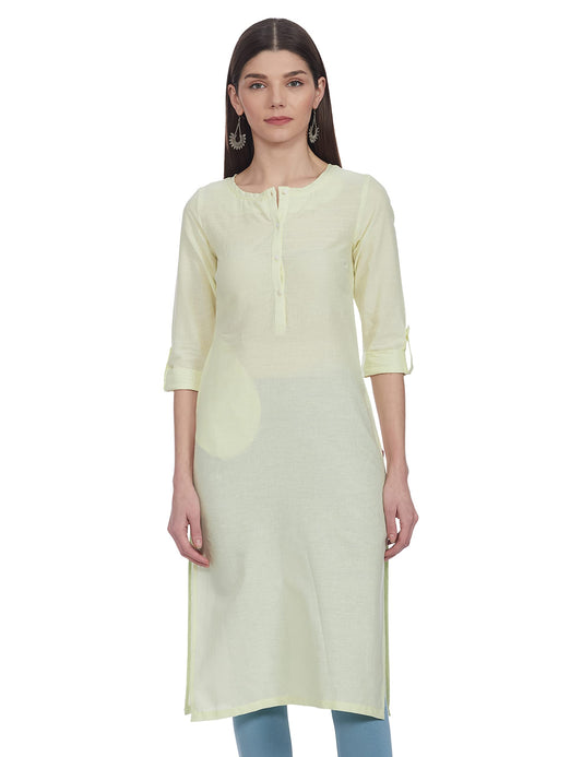 W for Woman Cotton Blend Women's Regular A-Line Flared Kurta