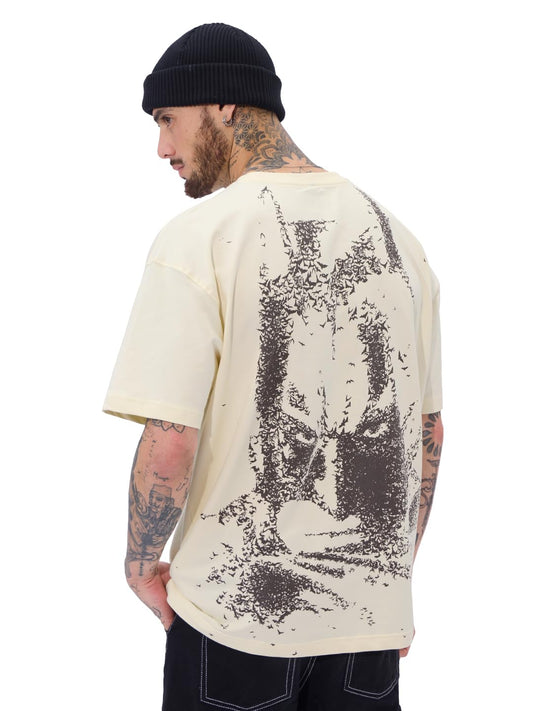 The Souled Store Official Batman : Conquer Your Fear Oversized T-Shirt for Men Boys Cotton Casual Half Sleeves Baggy Loose Fit D