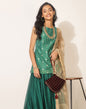 Fabindia Women's Cotton Silk Blend Woven Regular Kurta (20029560_Green