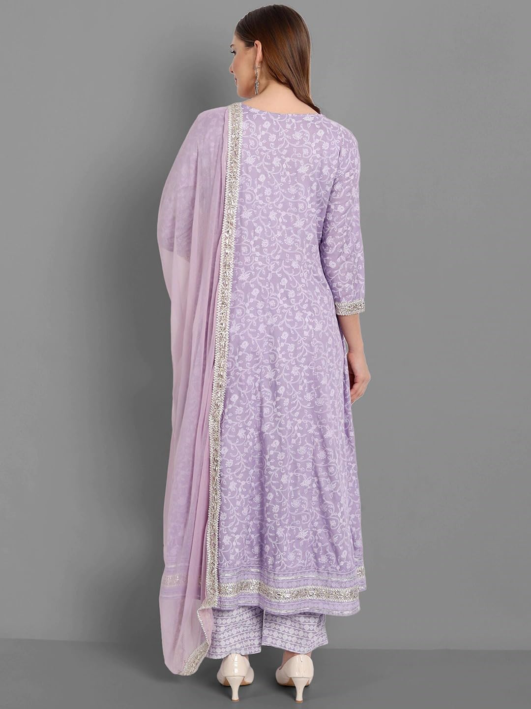 ANNI DESIGNER Women's Cotton Blend Embroidered Regular Kurta with Pant & Dupatta