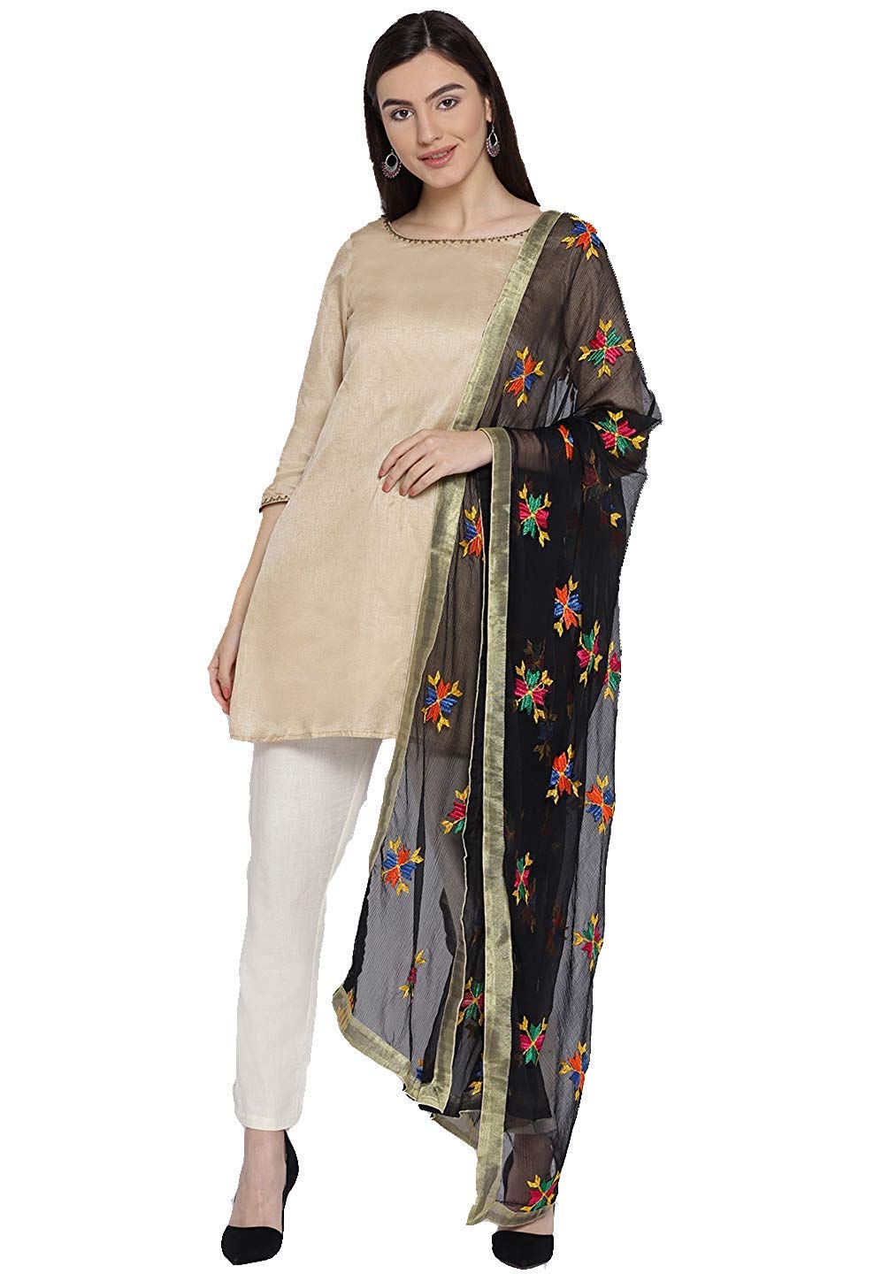 Weavers Villa WomenS Embroided Dupatta, 2.25 Mtrs