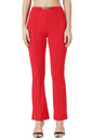 POPWINGS Solid Full-Length Polyester Regular-Fit Trouser Pants for Women for Casual and Semi Formal Wear Red