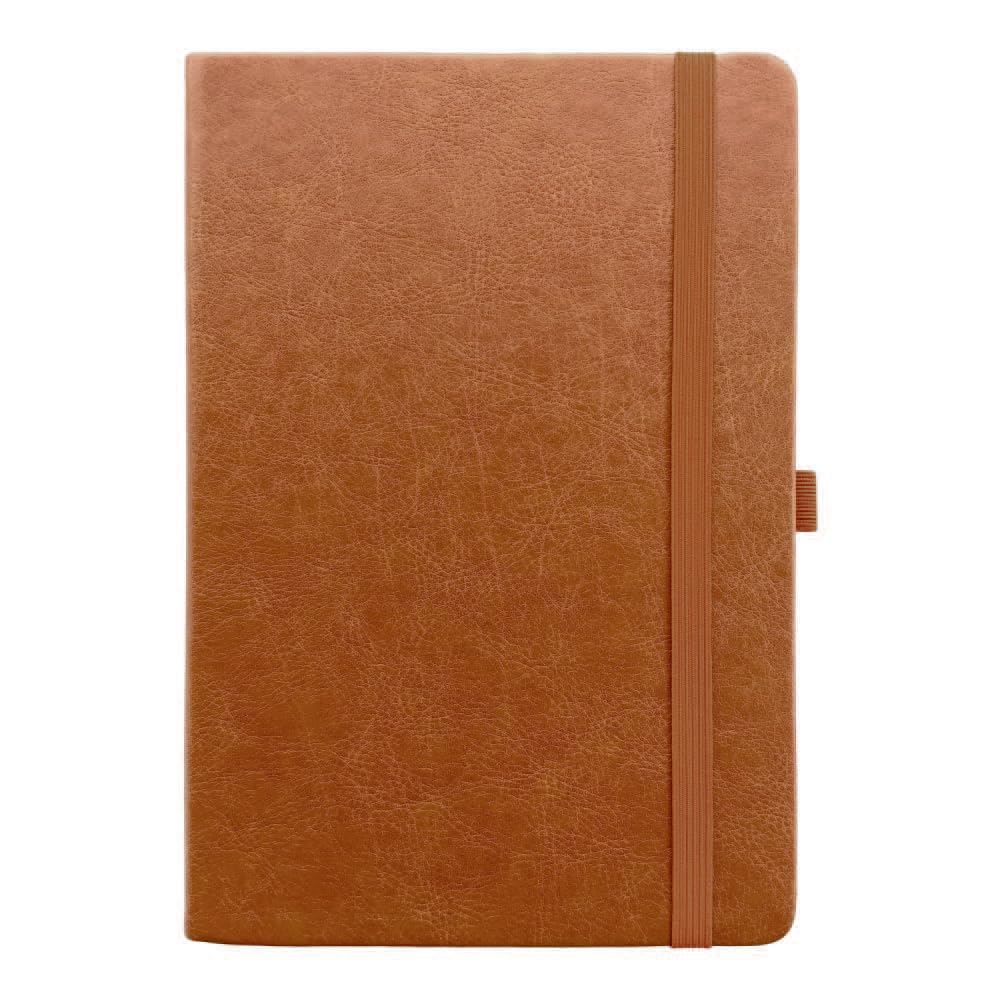 Anupam Primo A5 Ruled Journal Notebook 192 Pages 80Gsm Lined Notebook Raw Leather Pu Cover Journal For Unisex, Journal Notebook
