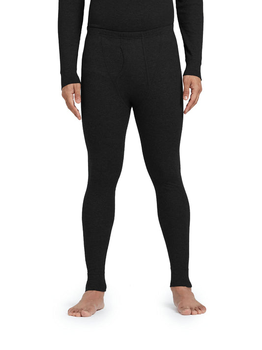 XYXX Mens Thermal Bottoms | Antibacterial, Skin Friendly with Superior Heat Retention | Slim Fit Full Length Solid Alpine Intel