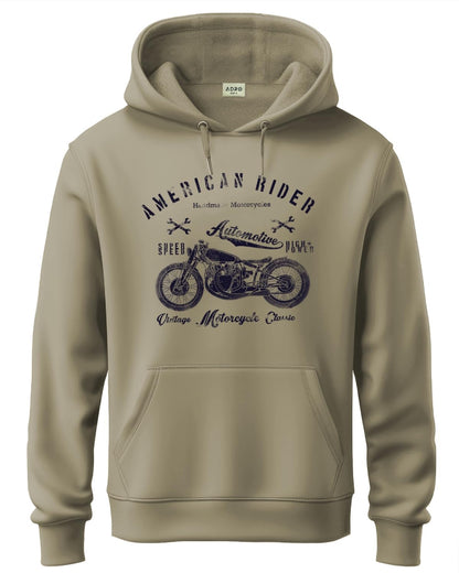 ADRO Men's Cotton Blend Neck Hooded Sweatshirt (H24-AME-BE)