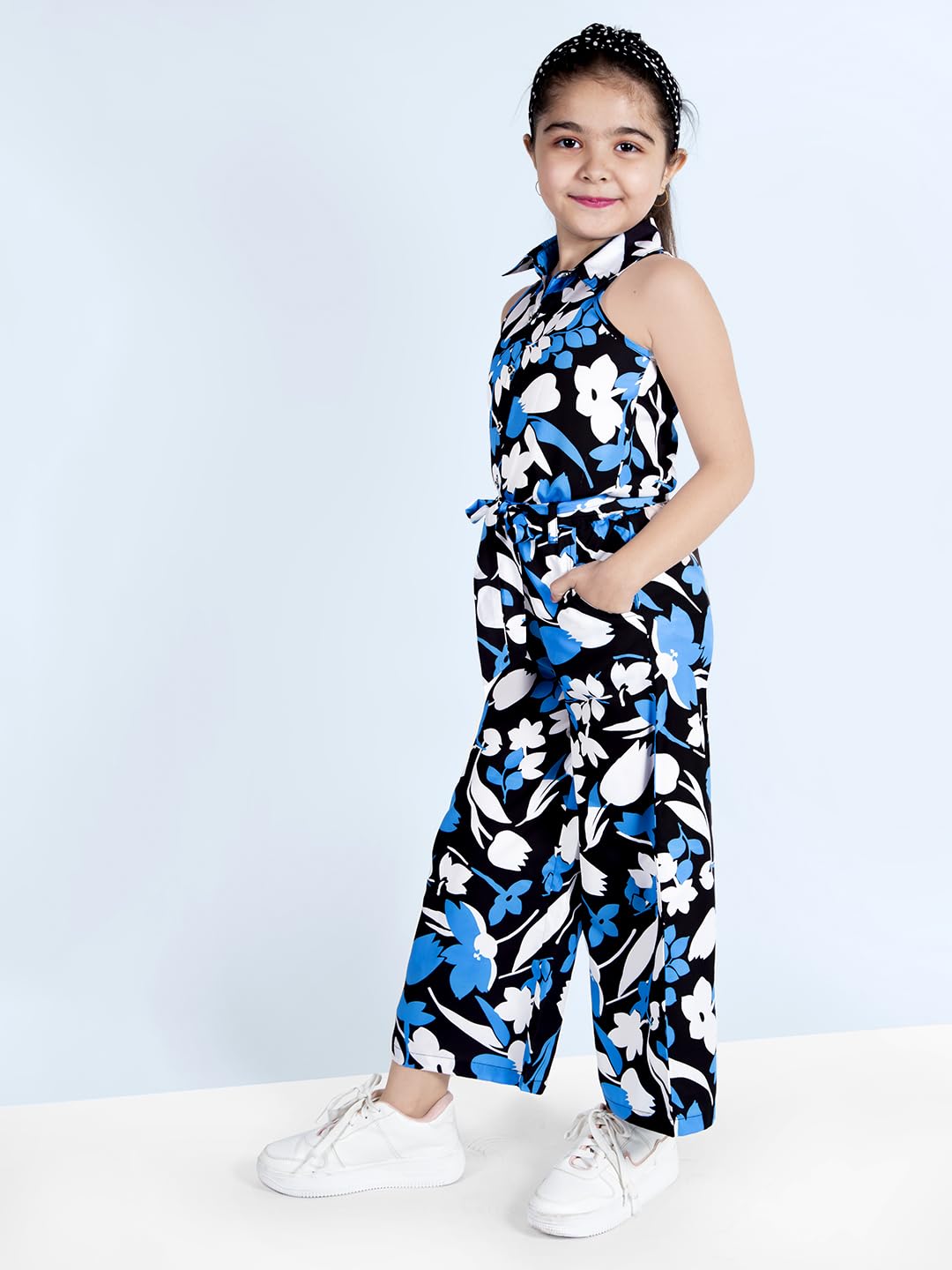 Naughty Ninos Girls Blue Floral Dress Sets(Nn00879Drs)