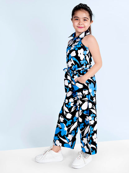 Naughty Ninos Girls Blue Floral Dress Sets(Nn00879Drs)