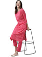 ANNI DESIGNER Women's Cotton Straight Kurta with Pant