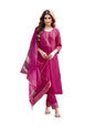 Sanisa WomenS Cotton Blend Sequence Embroidery Work Straight Kurta With Pant And Foil Printed Gota Lace Work Dupatta (137Kbd147